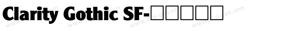 Clarity Gothic SF字体转换
